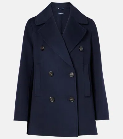 S MAX MARA CABAN VIRGIN WOOL PEACOAT