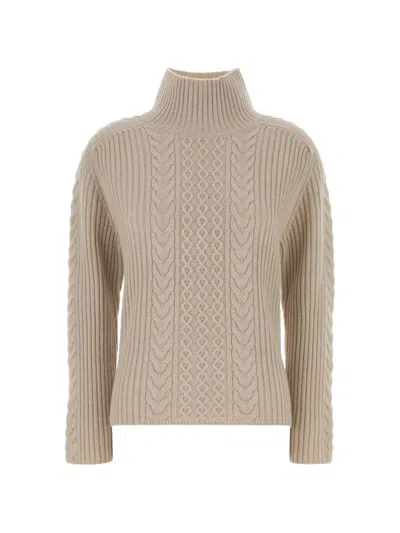 's Max Mara Wool And Cashmere Turtleneck Jumper In Brown