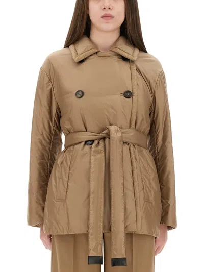 S Max Mara Calla Padded Trench Coat In Beige