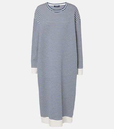 's Max Mara Calla Striped Jersey Midi Dress In Off-white