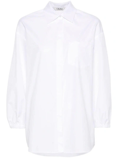 's Max Mara Camicia Bianca In Cotone In White