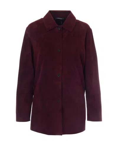 's Max Mara Camicia Gocce Rosso Scuro In Burgundy