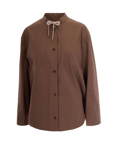 's Max Mara Camicia Popeline Nocciola In Brown