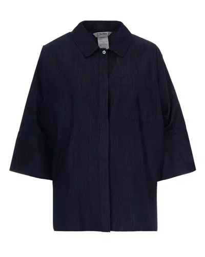 S Max Mara Camicia Rugiada In Denim Blu Notte In Blue