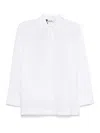 's Max Mara White Polo Shirt In Linen Canvas