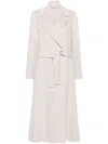 's Max Mara Belted Long-sleeved Coat In White