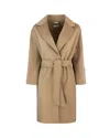 S Max Mara Esturia Midi Coat In Camel Wool In Brown