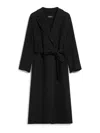 's Max Mara Long Wool Coat With Belted Waist In Negro