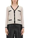 S Max Mara Kenya Wool Cardigan In Powder