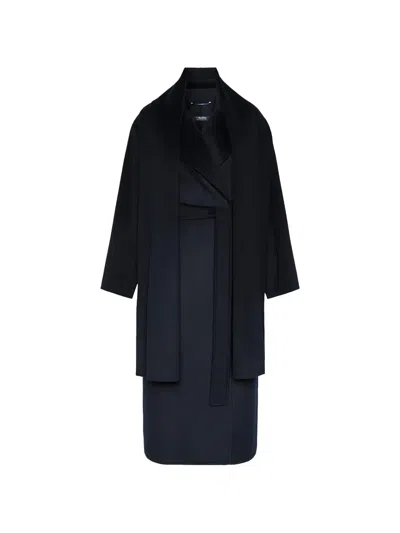 S Max Mara Carisma Belted Coat In 블루