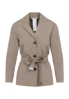 's Max Mara Carla Single-breasted Short Coat In Brown