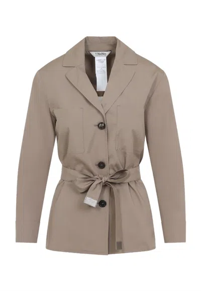 's Max Mara Carla Single-breasted Short Coat In Brown