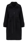 S Max Mara Carla Single-breasted Wool Coat In Black