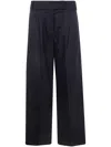 S Max Mara High Waist Wide-leg Trousers With Side Pockets In Nero