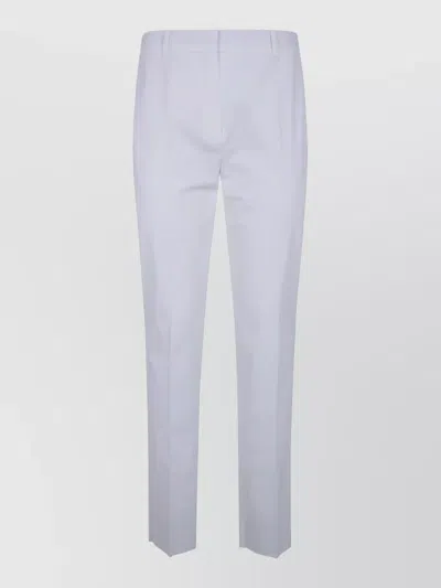 S Max Mara Carpa Stretch Poplin Tailoring Trousers In White
