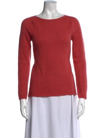 Pre-owned S Max Mara Cashmere Crew Neck Sweater In Red