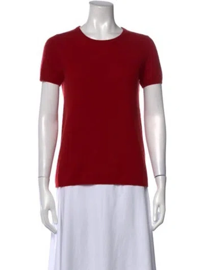 Pre-owned S Max Mara Cashmere Crew Neck Sweater In Red