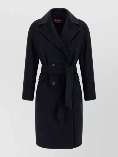 S Max Mara Cashmere Double-breasted Coat In Black
