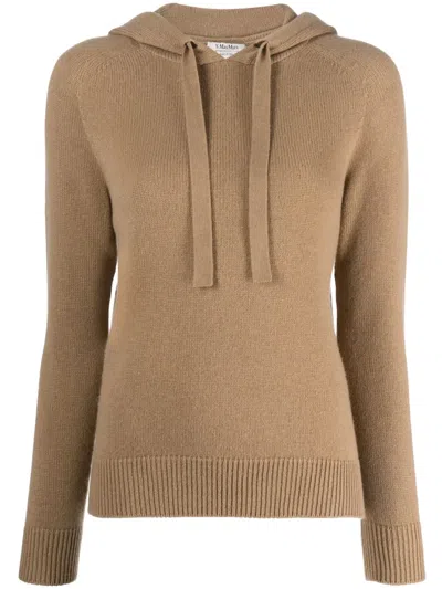 S MAX MARA CASHMERE DRAWSTRING HOODIE