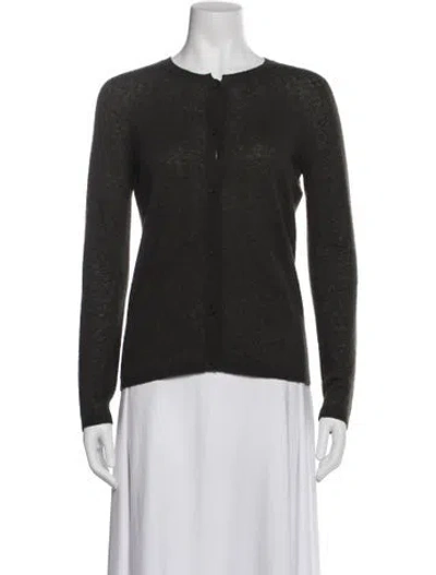 Pre-owned 's Max Mara Cashmere Scoop Neck Sweater In Grey