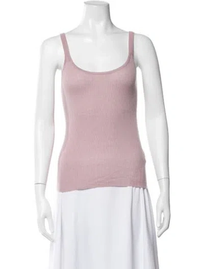 Pre-owned S Max Mara Cashmere Scoop Neck Sweater In Pink