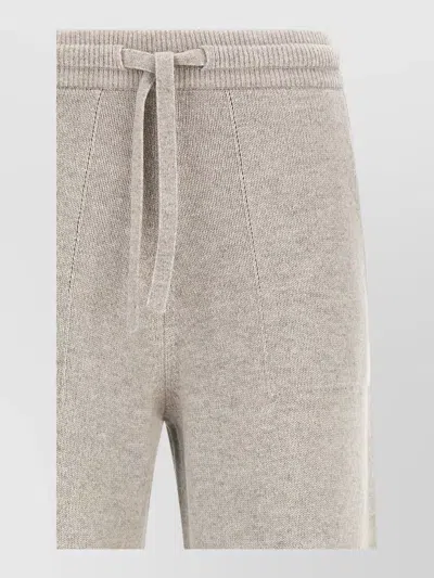 S Max Mara Cashmere Track Pants In Gray