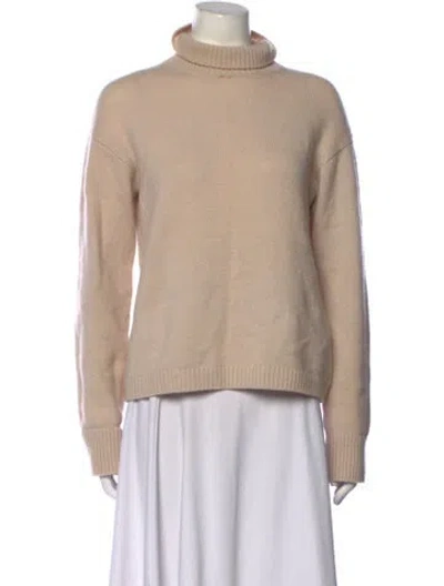 Pre-owned S Max Mara Cashmere Turtleneck Sweater In Neutrals
