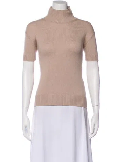 Pre-owned S Max Mara Cashmere Turtleneck Sweater In Neutrals