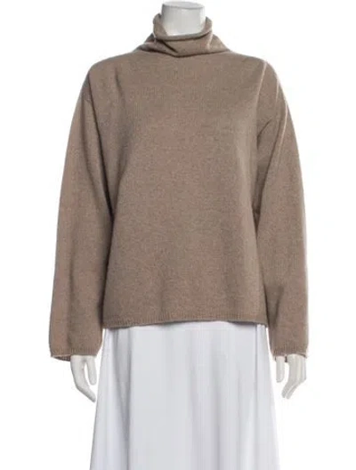 Pre-owned S Max Mara Cashmere Turtleneck Sweater In Neutrals