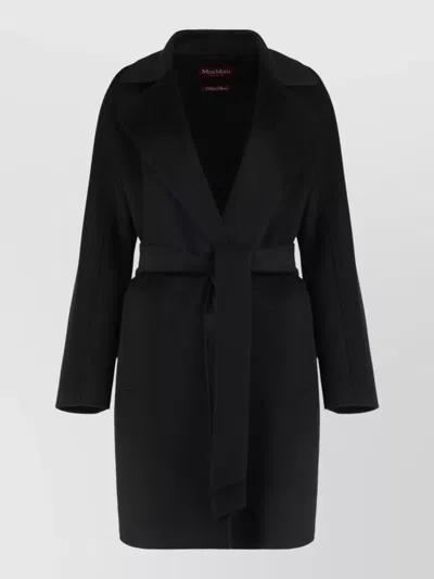 S Max Mara Cashmere Virgin Wool Midi Single Breasted Coat