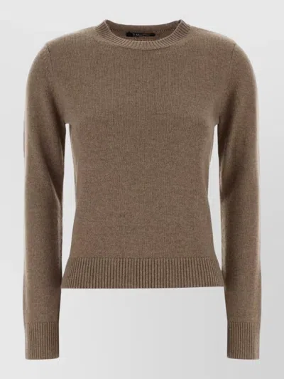 S Max Mara Cashmere Wool Sweatshirt In Brown