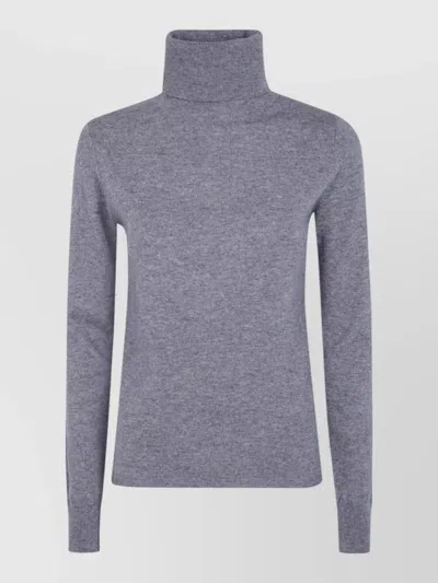S Max Mara Cashmere Wool Turtleneck Sweater In Gray