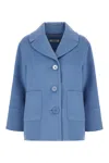 's Max Mara Cerulean Blue Wool Coat In Blue Jeans
