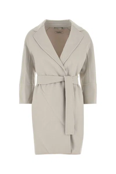 's Max Mara Chalk Wool Arona Coat In Gray
