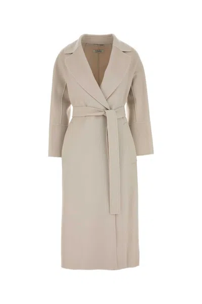 's Max Mara Chalk Wool Elisa Coat In Neutral