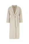 S Max Mara Chalk Wool Esturia Coat In Neutral