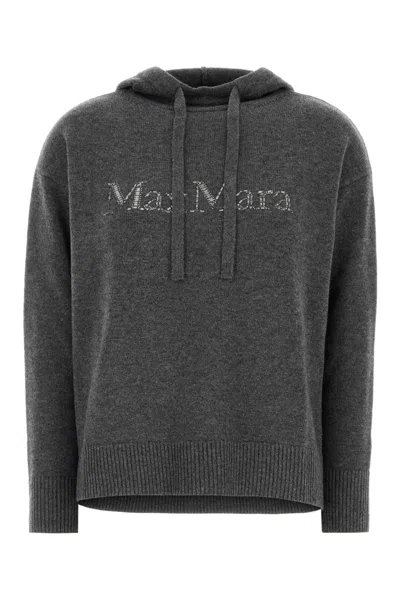 's Max Mara Charcoal Wool Blend Gorizia Sweatshirt In Gray