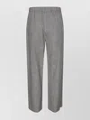 S Max Mara Checked Drawstring Trousers Elastic Waistband In Grey
