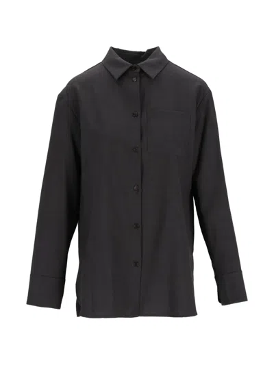 S Max Mara Chest-pocket Button-down Shirt In Black