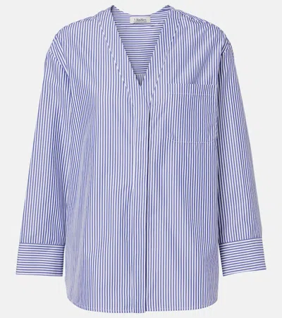 's Max Mara Striped Long-sleeve Blouse In White