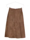 S Max Mara Cipria Suede A-line Skirt