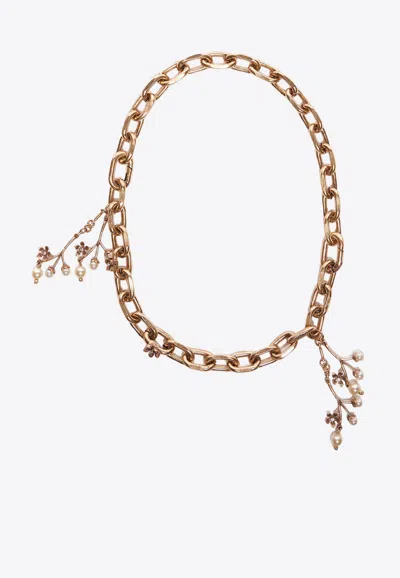S MAX MARA CLAUDIA CHAIN NECKLACE WITH PENDANTS