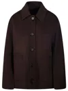 S Max Mara Button-up Patch-pocket Jacket In Brown