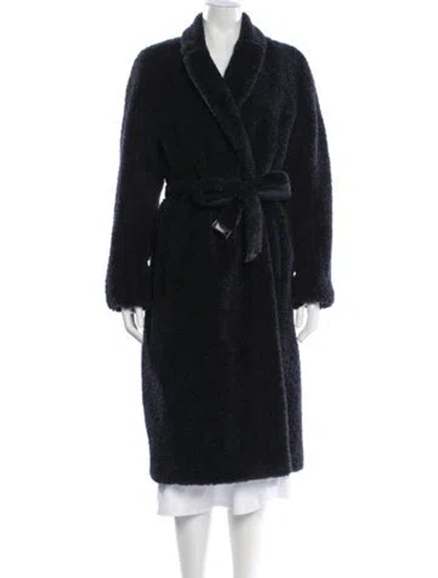 Pre-owned S Max Mara Coat In Black/blue