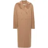 's Max Mara Double-breasted Virgin Wool Coat In Brown