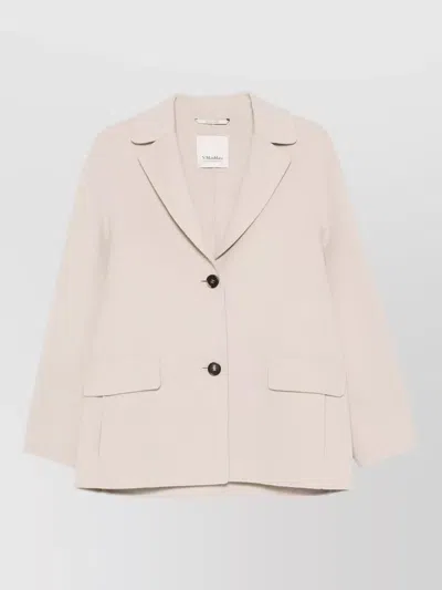 S Max Mara Coat Front Flap Pockets Long Sleeves In Neutral