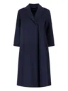 S Max Mara Coat In Virgin Wool Drap In Multi