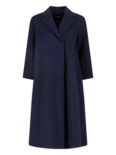 S Max Mara Coat In Virgin Wool Drap In Multi