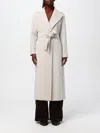 S Max Mara Wool Coat Belted Pockets In Ice