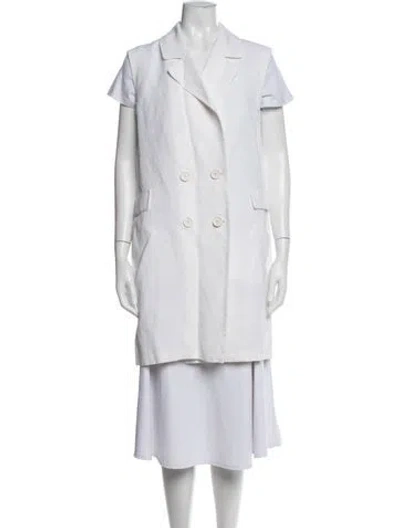 Pre-owned S Max Mara Coat In White